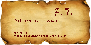 Pellionis Tivadar névjegykártya